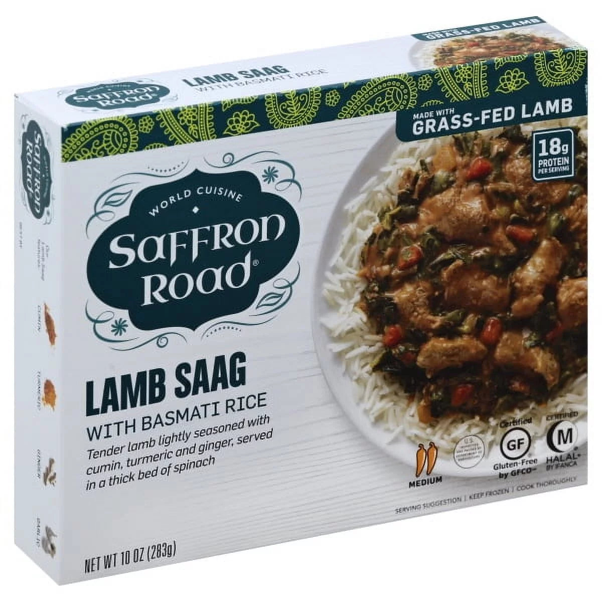 Lamb Saag with Basmati Rice, 10 Ounce, 8 per case E9474