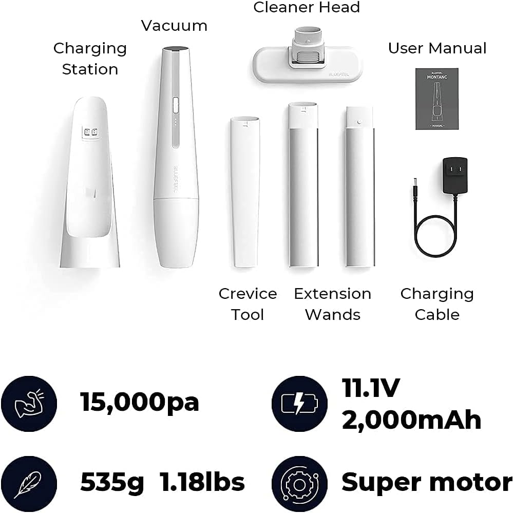 Handheld Cordless Portable Vacuum Cleaner with Filters Package C831