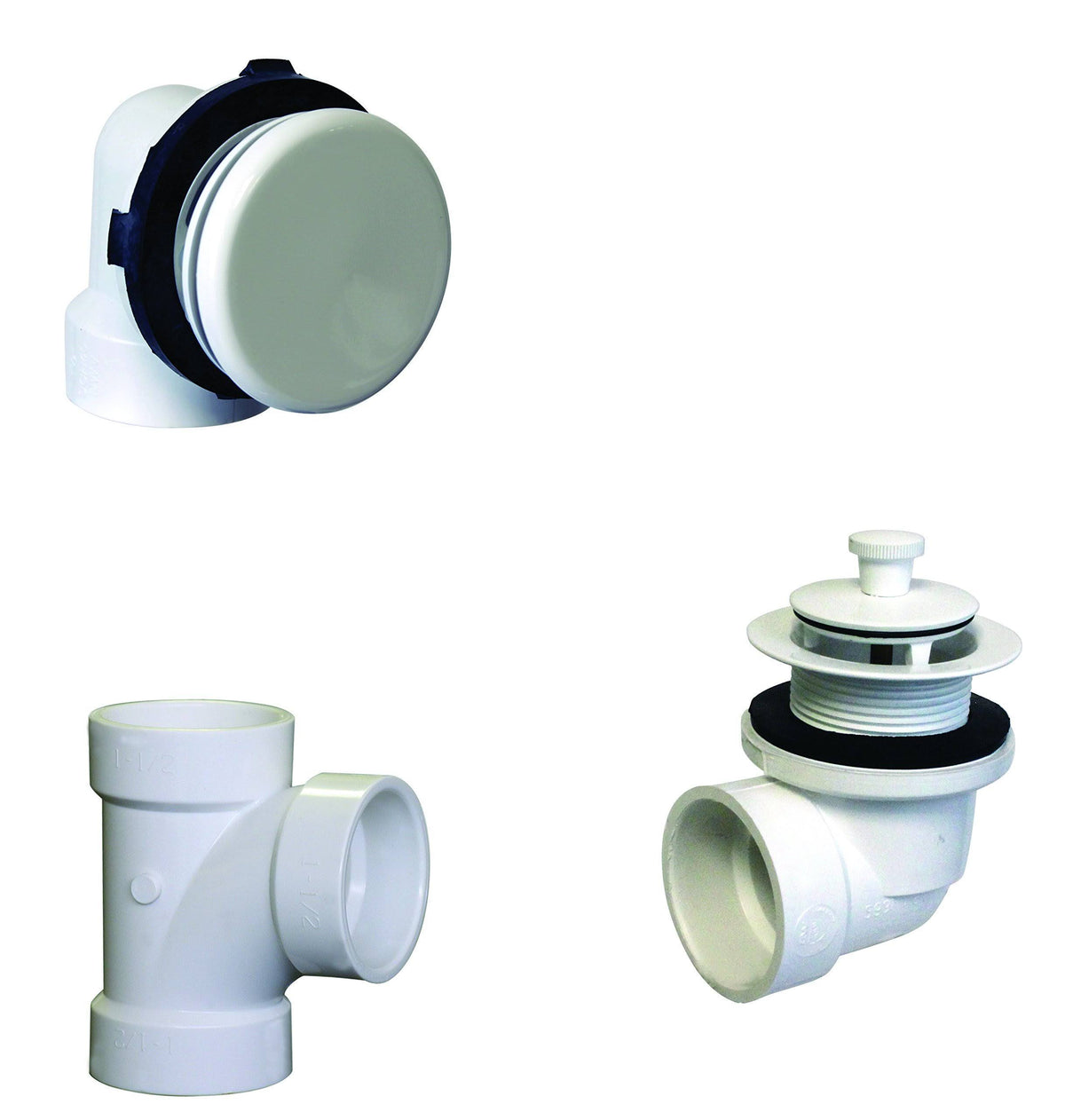White PVC Bath Drain E2572