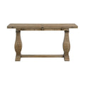 Reclaimed Natural Brown Solid Wood Flip Top Sofa Table L92336
