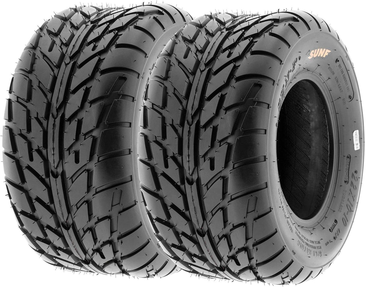 Set of 4 ATV UTV Flat Track Tires 19x6-10 Front & 20x10-9 Rear, 6 PR, Tubeless O33026