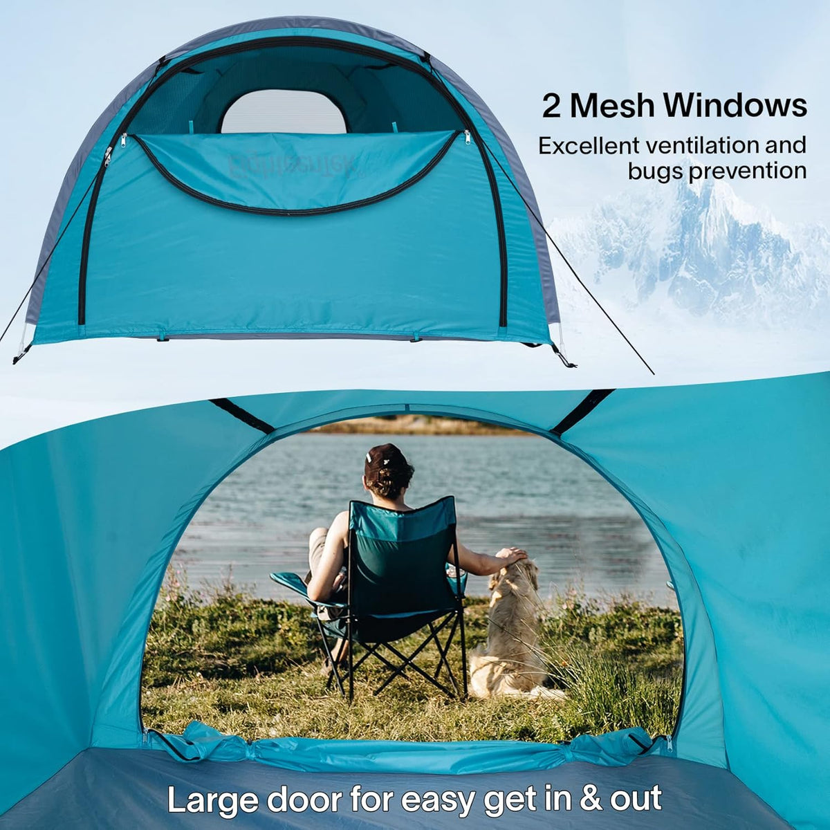 Truck Tent Pickup Camping 2 Person Waterproof Double Layer Rainfly N1066