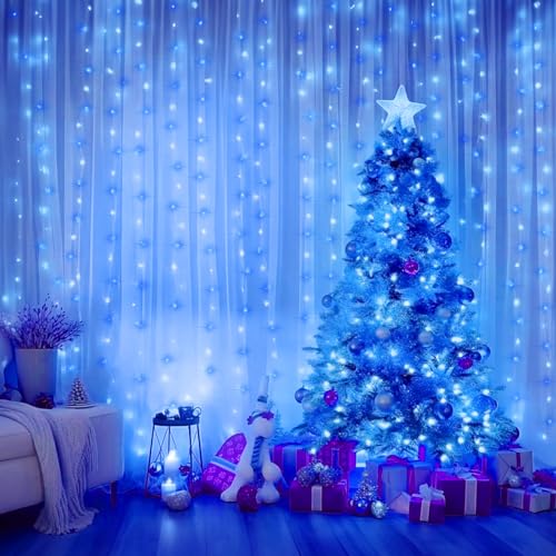 300 LED Dimmable Multicolor Curtain Lights with Remote G575991