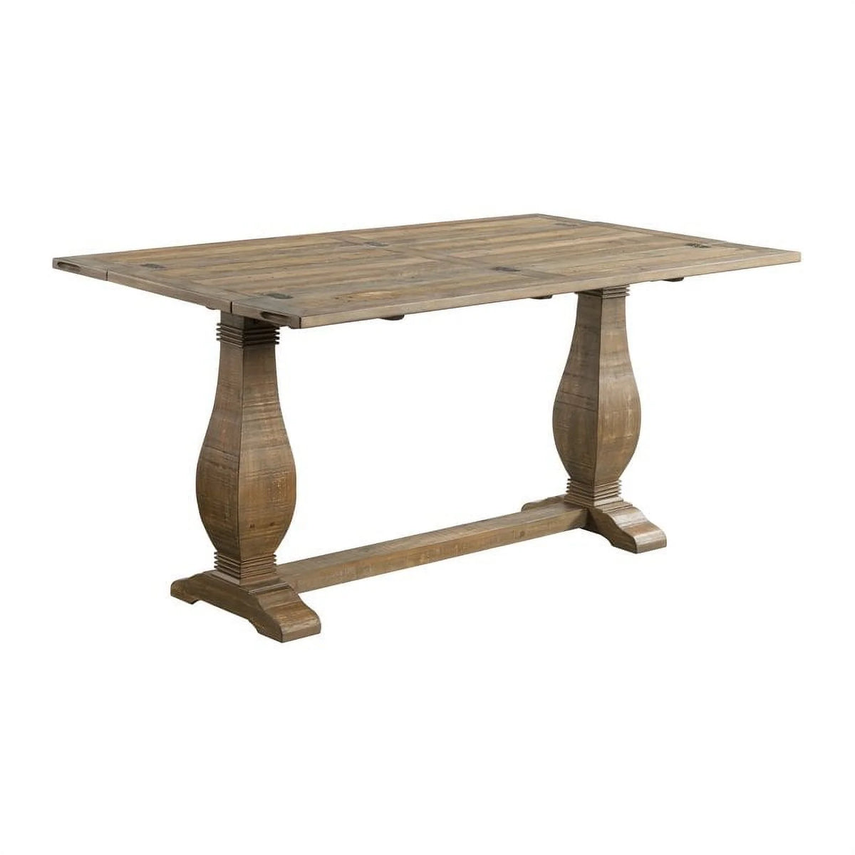 Reclaimed Natural Brown Solid Wood Flip Top Sofa Table L92336