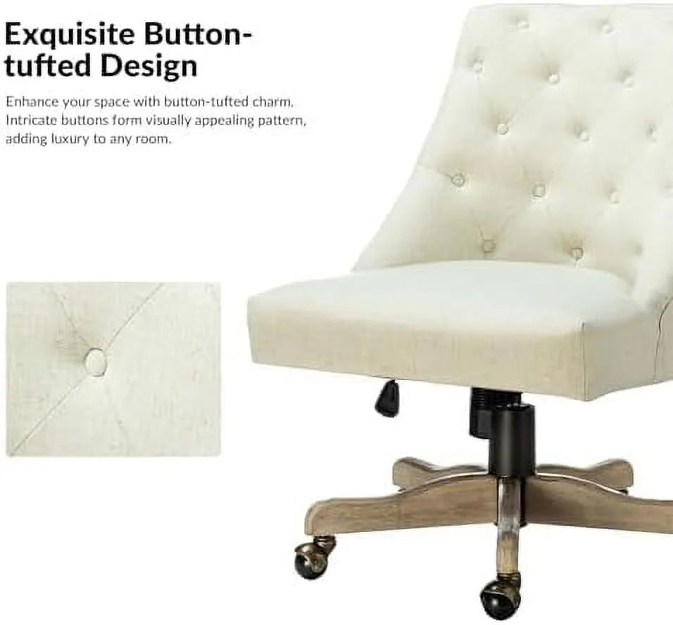 Teal Tufted Upholstered Office Chair A349