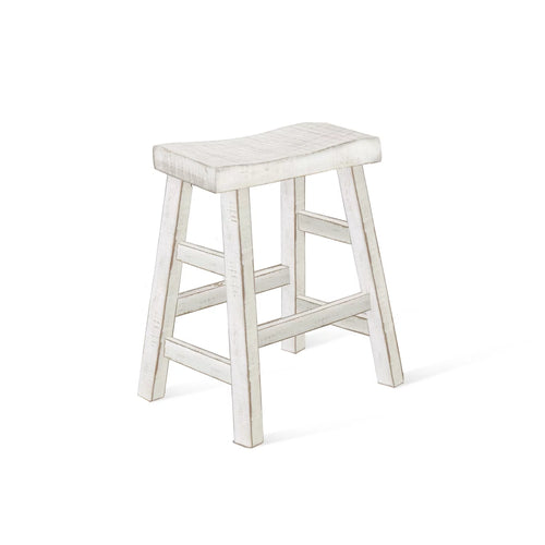 24" Mahogany Wood Saddle Seat Stool J452905