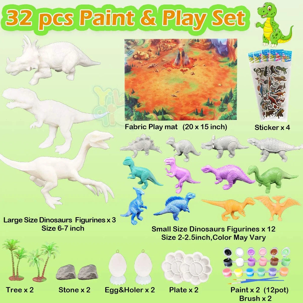 Kids Dinosaur Painting Kit with Play Mat N197262