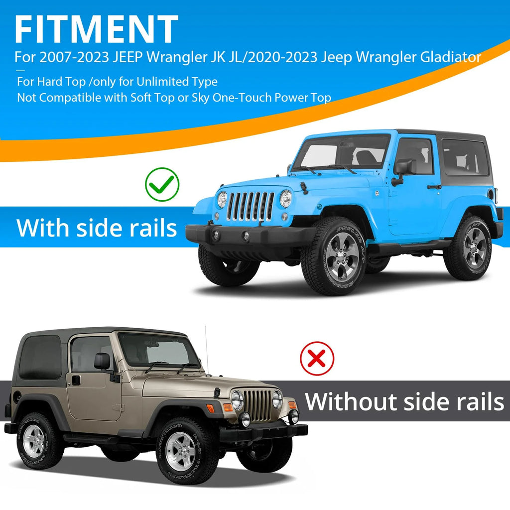 Heavy Duty Steel Roof Rack Cross Bar for Jeep Wrangler JK JL Unlimited N964