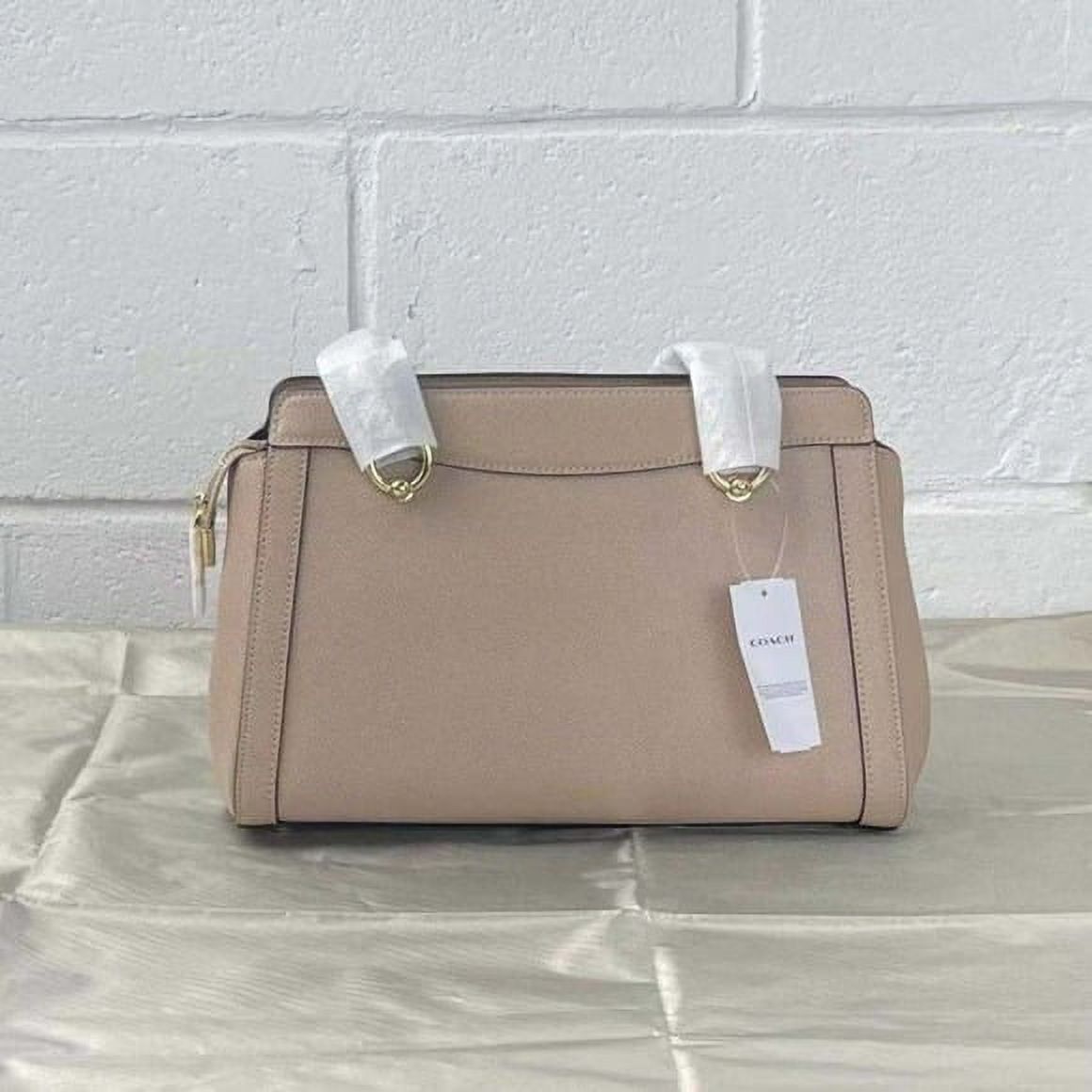 Taupe Leather Satchel Bag T2057