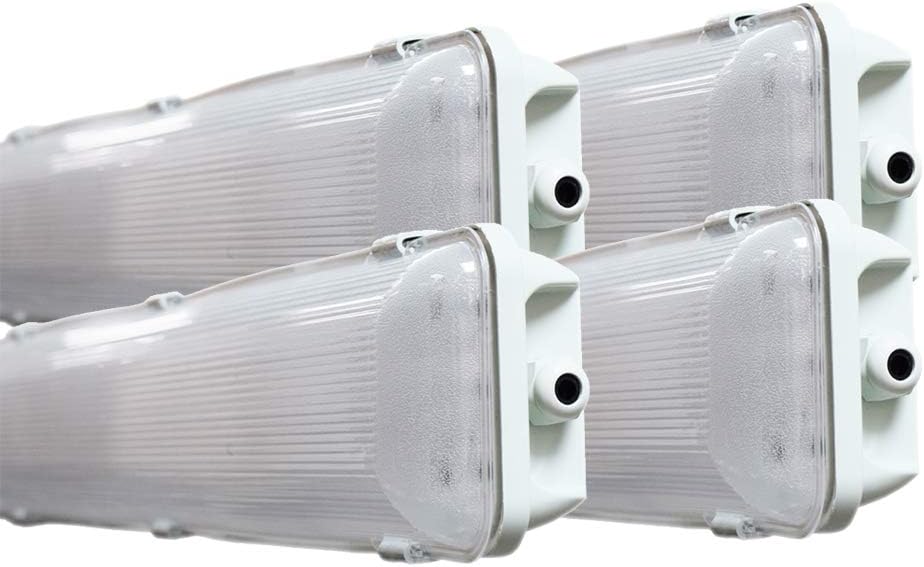 4FT Waterproof LED Vapor Tight Lights 6500K IP65 4-Pack F1185