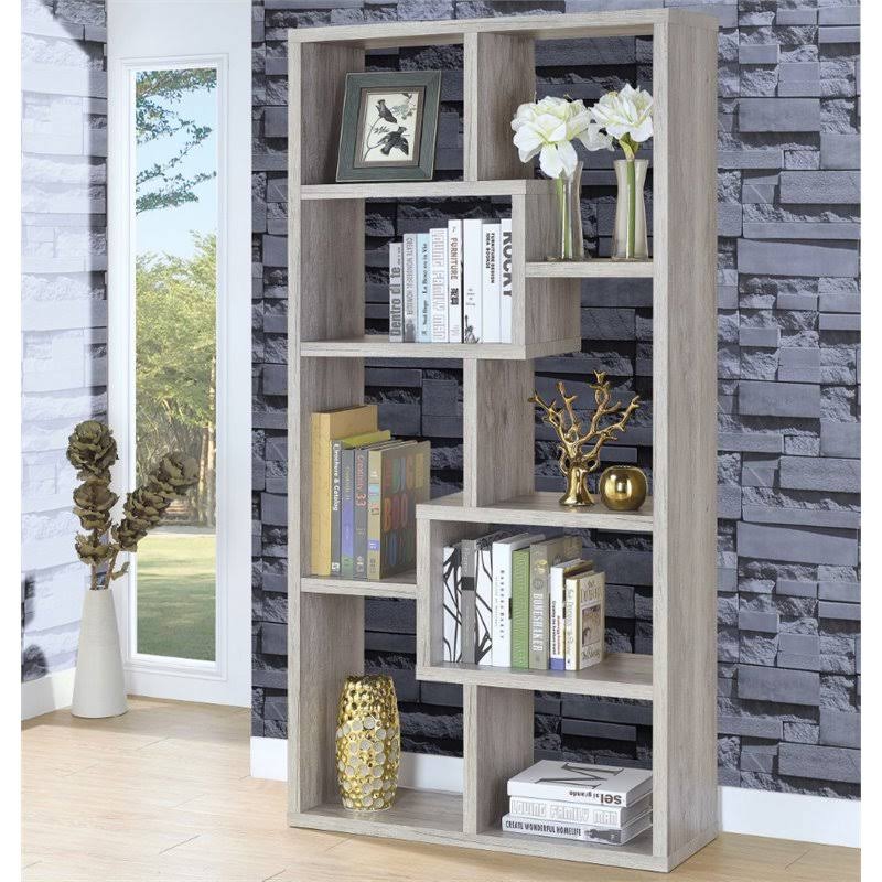 Grey Driftwood Bookcase Z11787