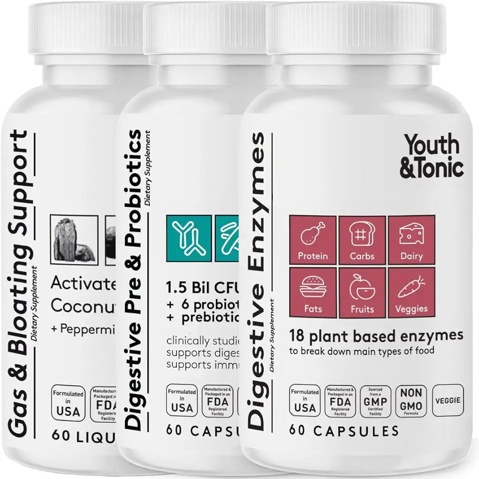 Digestive Enzymes Probiotics & Prebiotics 180 Pills H363024