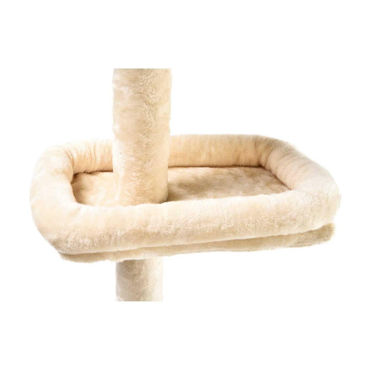 4-Level Carpeted Adjustable Floor to Ceiling Cat Tree with Cat Bed S642