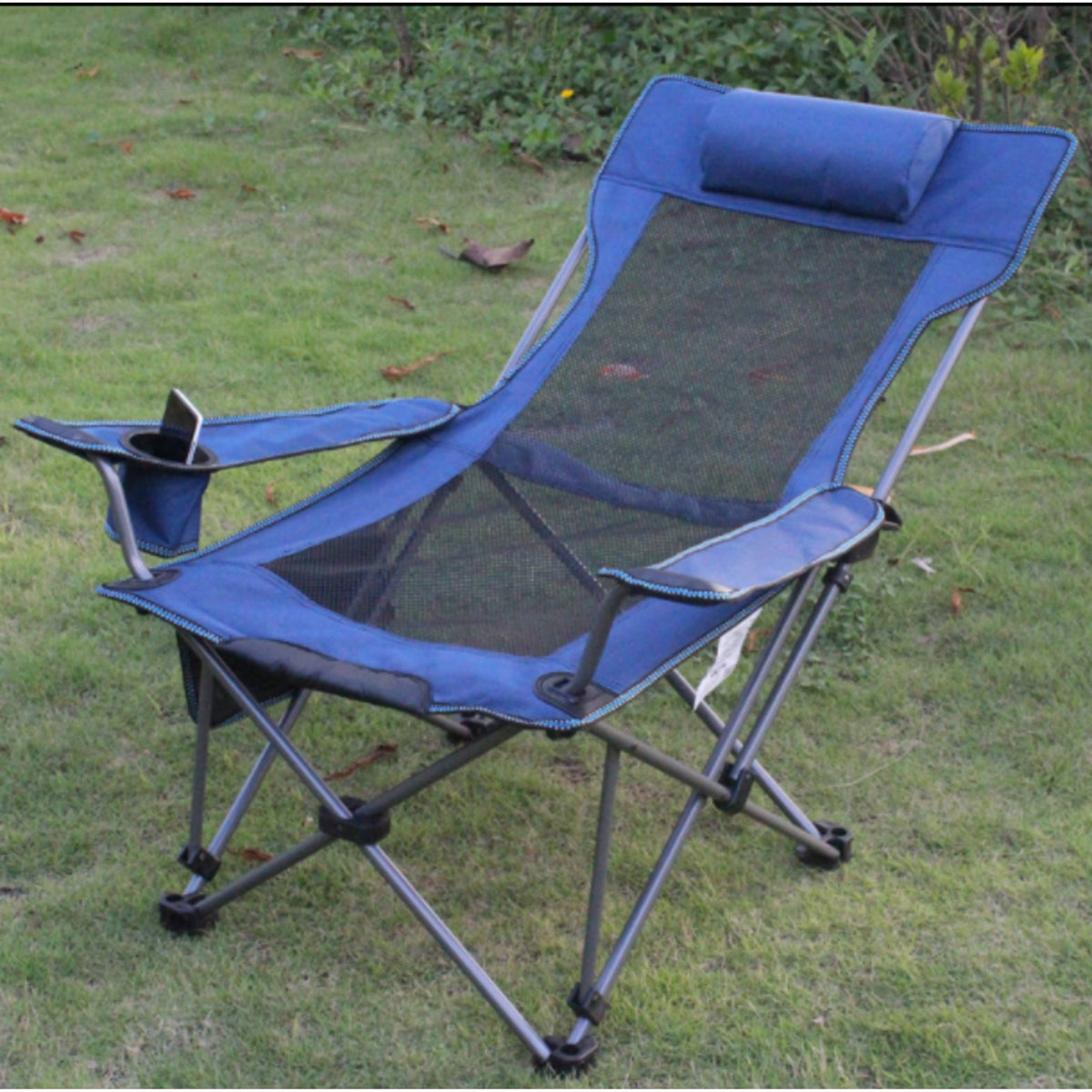 Adjustable Beach Camping and Hiking Chair Blue G4685