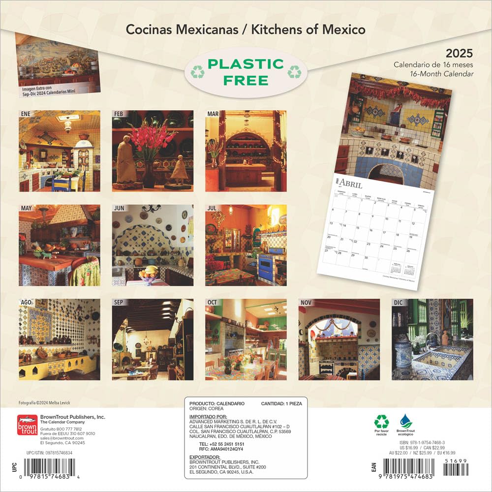 12 x 24 Inch Monthly Square Wall Calendar T573