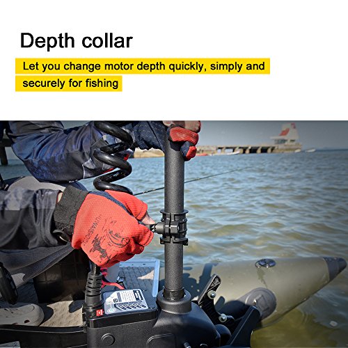Black 12V 55LBS 48inch Bow Mount Trolling Motor with Remote Control L273