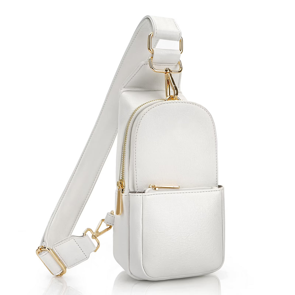 Women Chest Bag Sling Bag Small Crossbody PU Leather Shoulder Backpack X823082