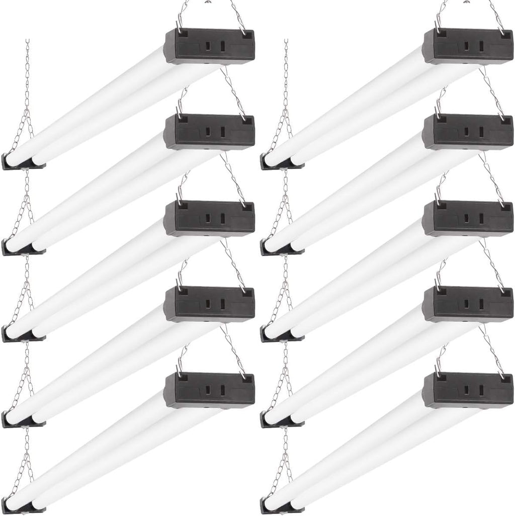 42W 4800lm 4FT 5000K Daylight White LED Shop Light (10PK) O547
