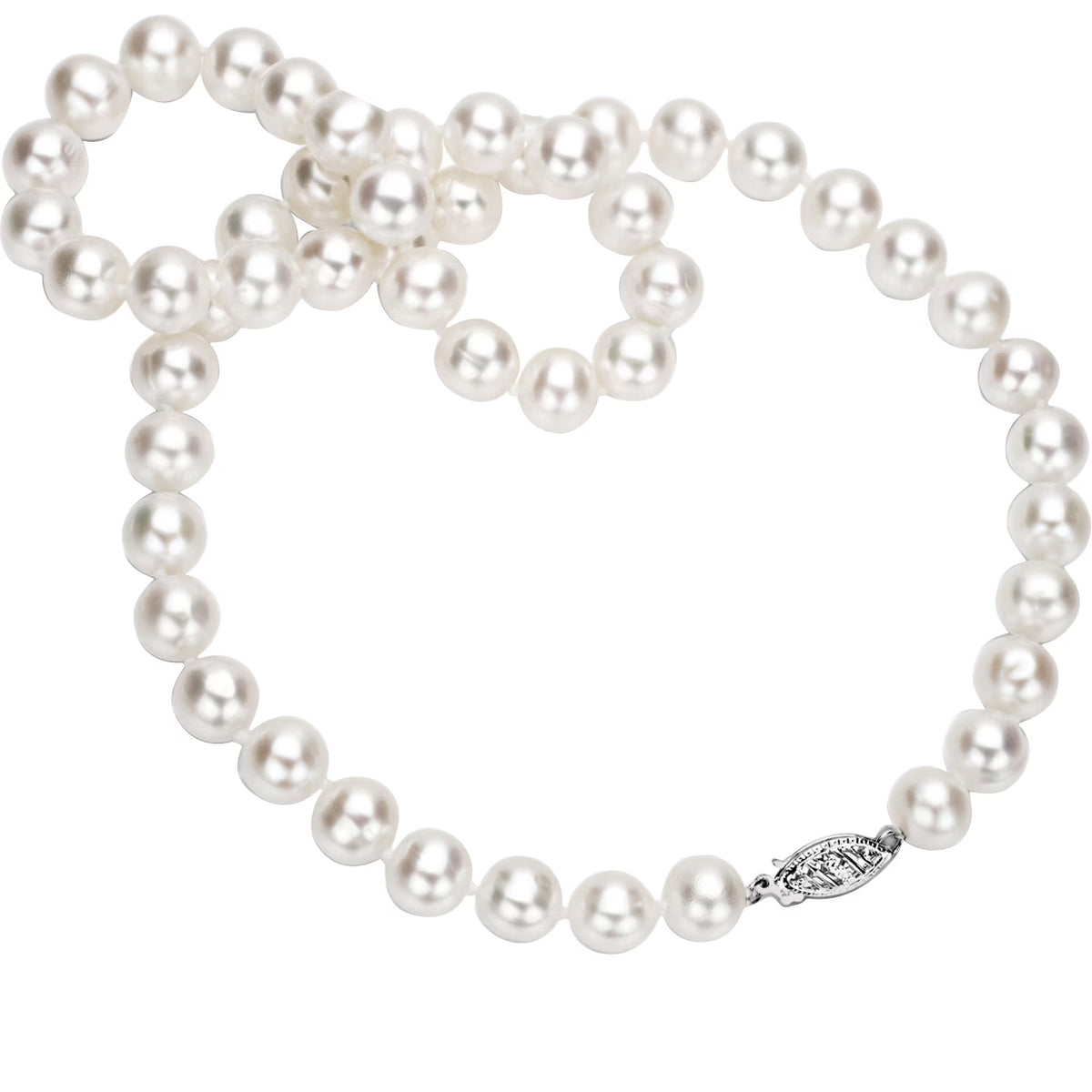 18kt White Gold Freshwater Pearl Necklace K451