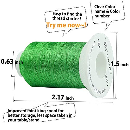 63 Colors Polyester Embroidery Machine Thread Kit 40 Weight V9125