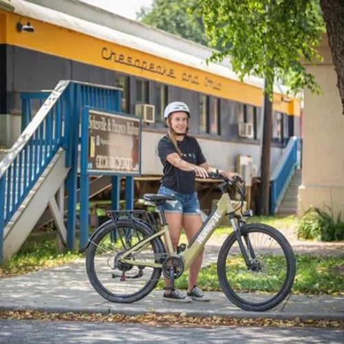 16" 7-Speed Electric Bike with Rear Rack Z478