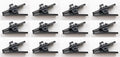 Black Oxygen Tube Clips V758