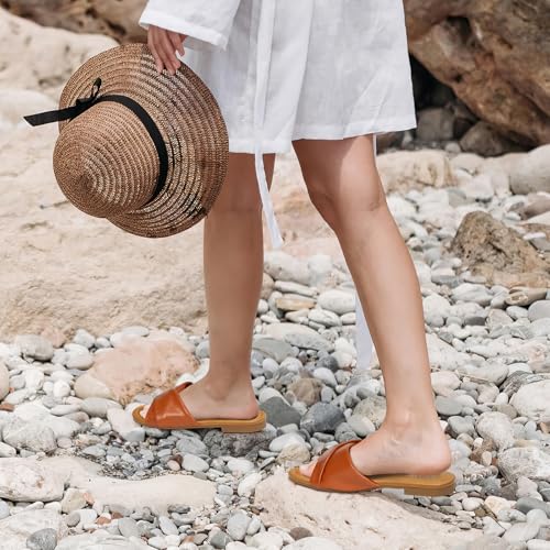 Women's Dressy Summer Flat Leather Sandals J18725