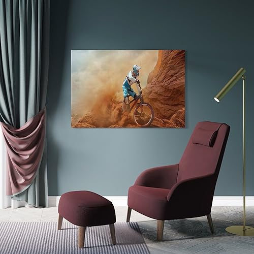 Bike Canvas Wall Art Cyclocross Posters Extreme Sport Canvas Painting D468312