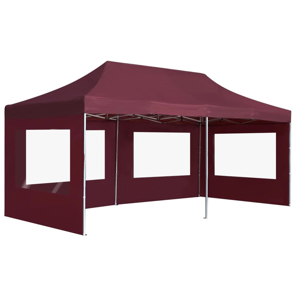 Wine Red Folding Party Tent Gazebo Canopy with Aluminium Frame L597