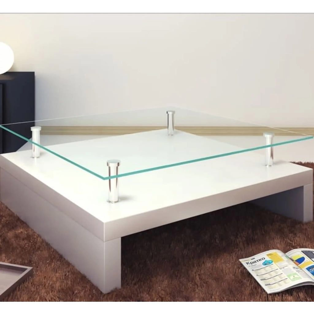 White Glass Coffee Table U562505