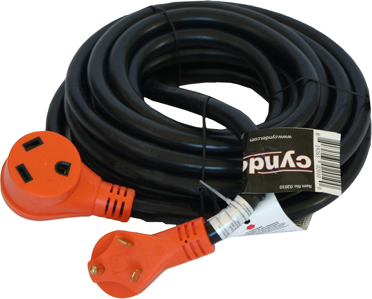 30 Amp RV Electrical Power Extension Cord 50 ft Yellow C47413