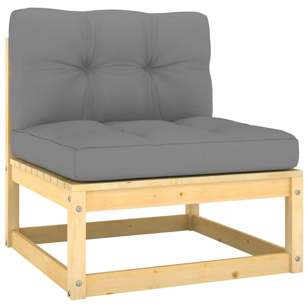 9 Piece Garden Set with Cushions Solid Pinewood U3179