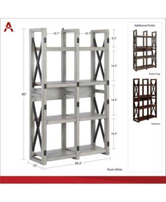 Espresso Wood Veneer Bookcase K7663