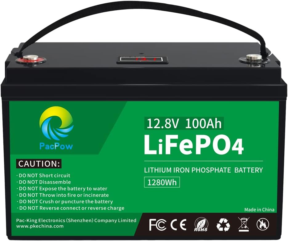 12V 100Ah LiFePO4 Lithium Iron Phosphate Battery with LCD Screen A6347