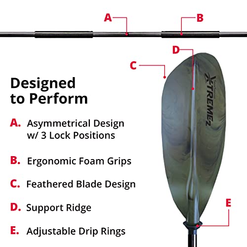 96 in Kayak Paddle Military Green R8152