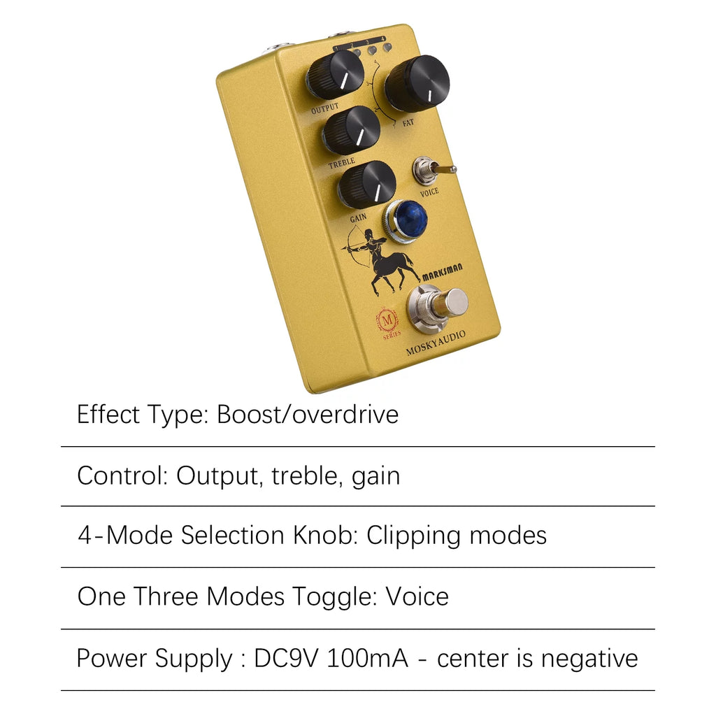 Guitar Pedal with 4 Clipping Modes W8259