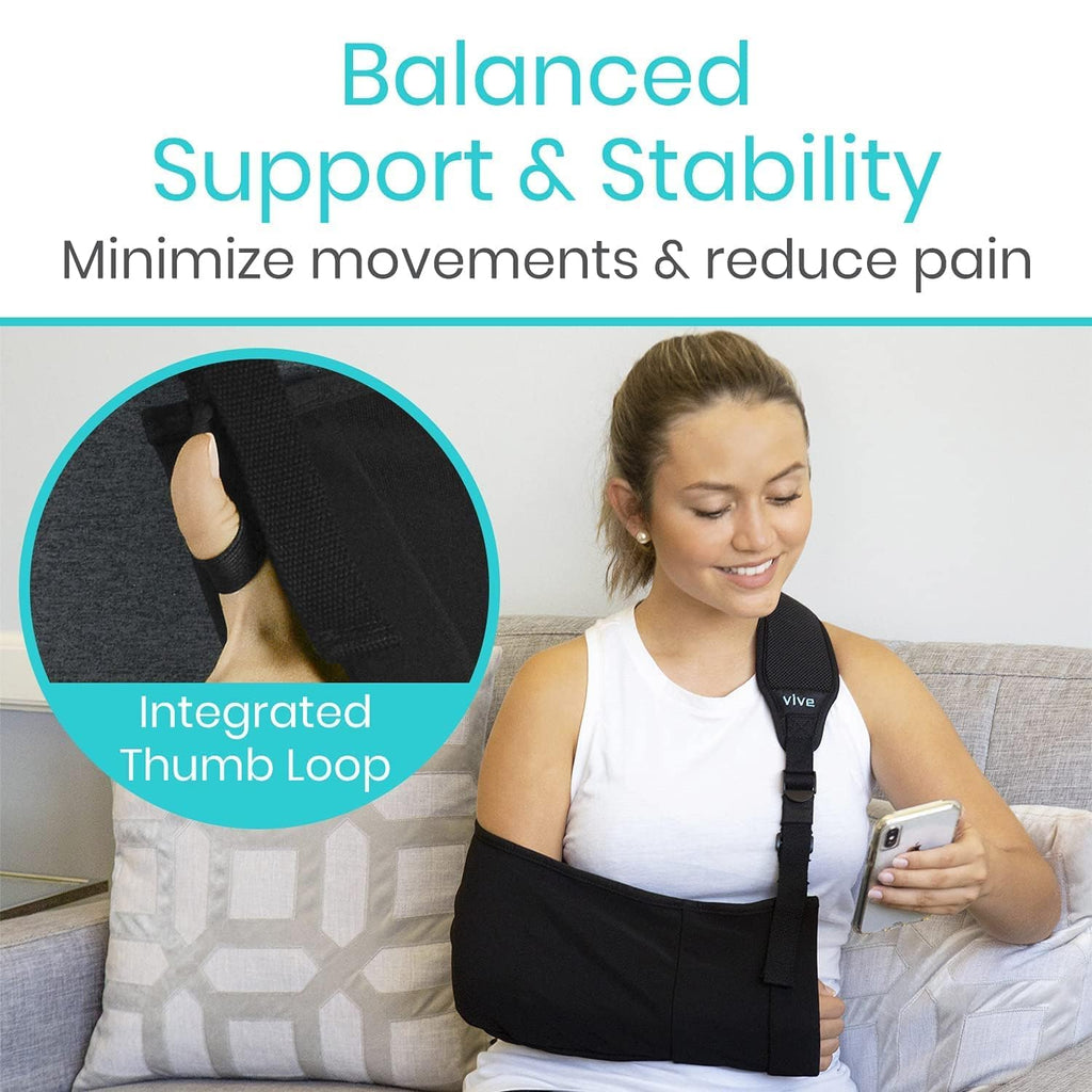 Adjustable Padded Arm Sling (Black) A8074
