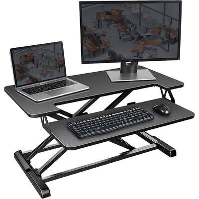 Brown Standing Desk Conversion Unit R174089