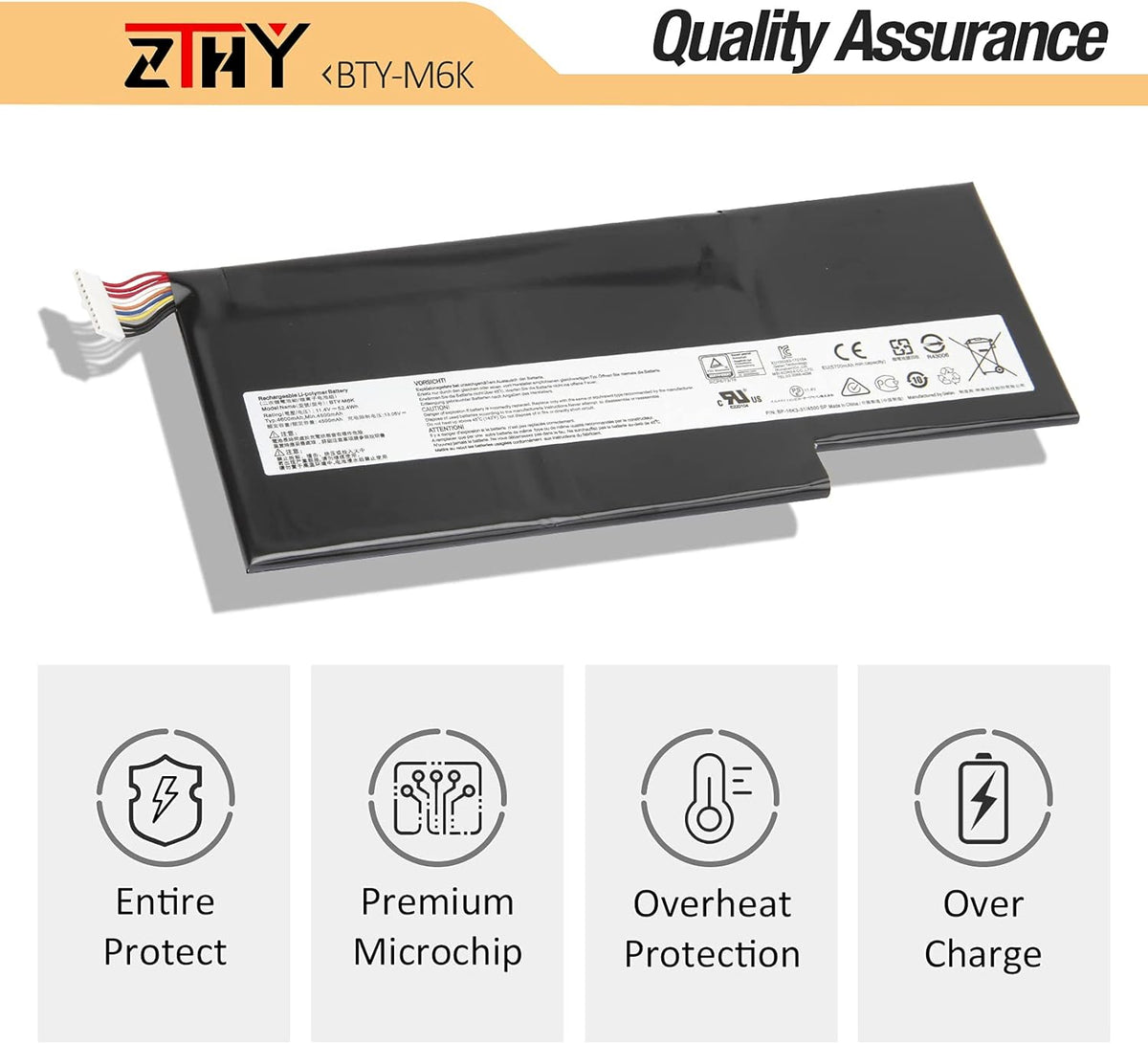 Laptop Battery 11.4V 52.4Wh 4500mAh 3Cell Pack of 2 S670