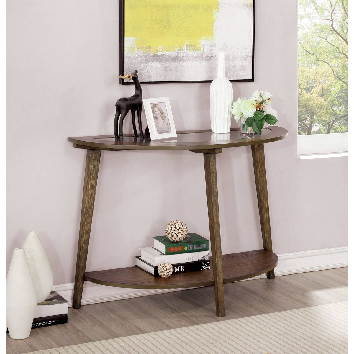 Dark Oak Solid Wood Sofa Table A607