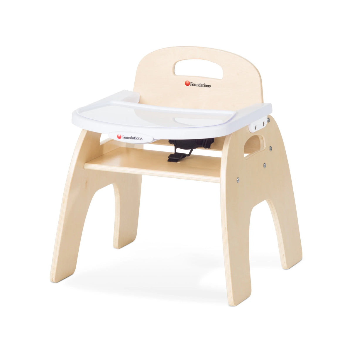 11" Low Wood Feeding Chairs with Dishwasher Safe Tray, 2 Pack D9272
