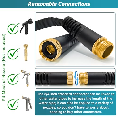 75ft Non-Expanding Garden Hose with 3/4" Fittings U43754