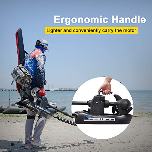 Black 12V 55LBS 48inch Bow Mount Trolling Motor with Remote Control L273