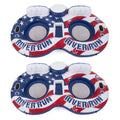 Inflatable American Flag 2 Person Pool Float with Cooler (2 Pack) M5572