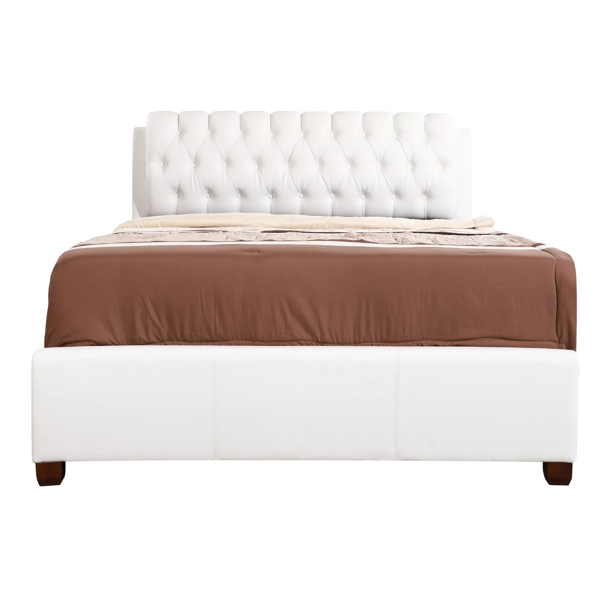 White Full Bed T9219