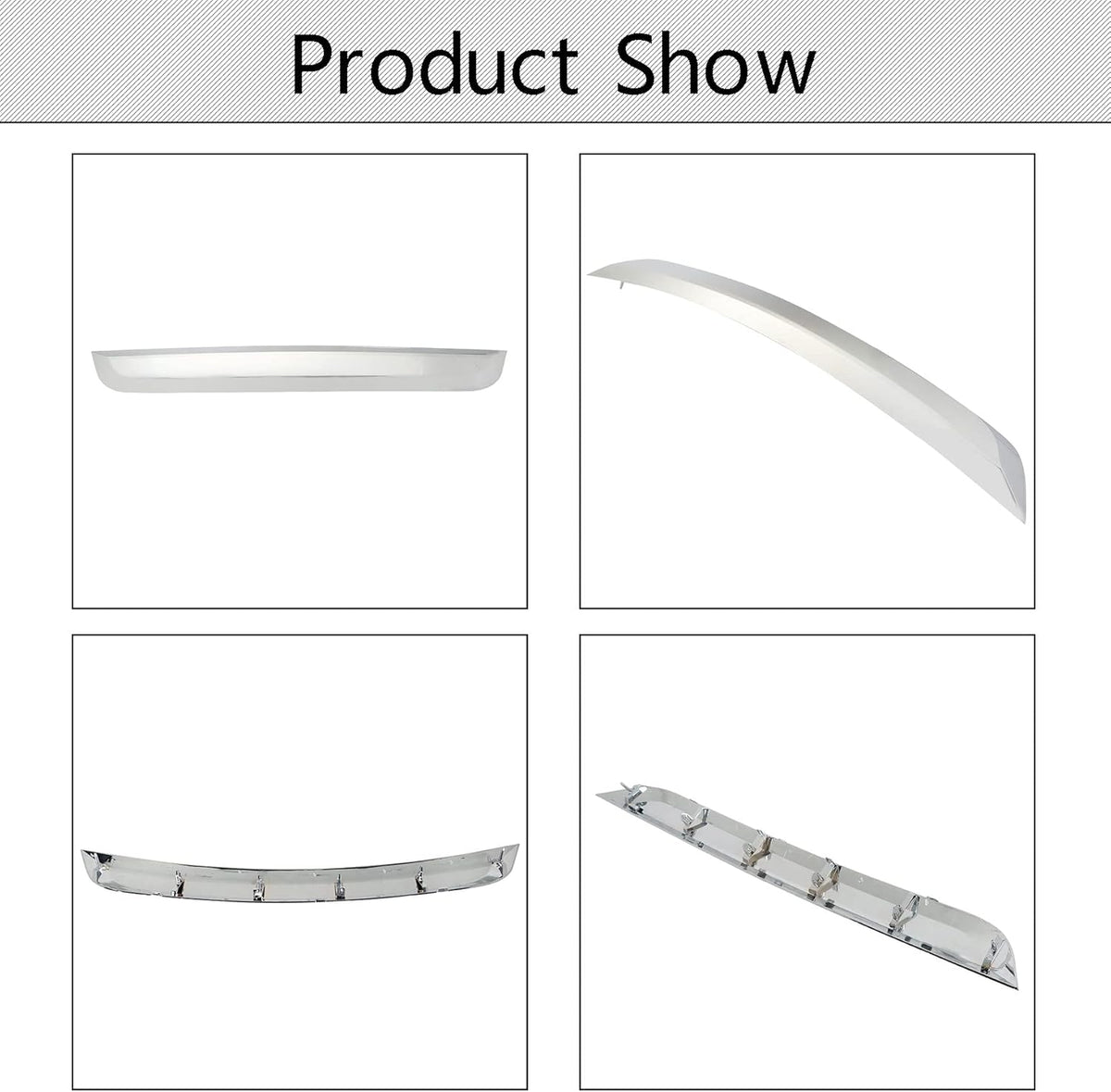 Chrome Front Lower Grille Molding Trim Grill Replacement Pack of 2 U979780