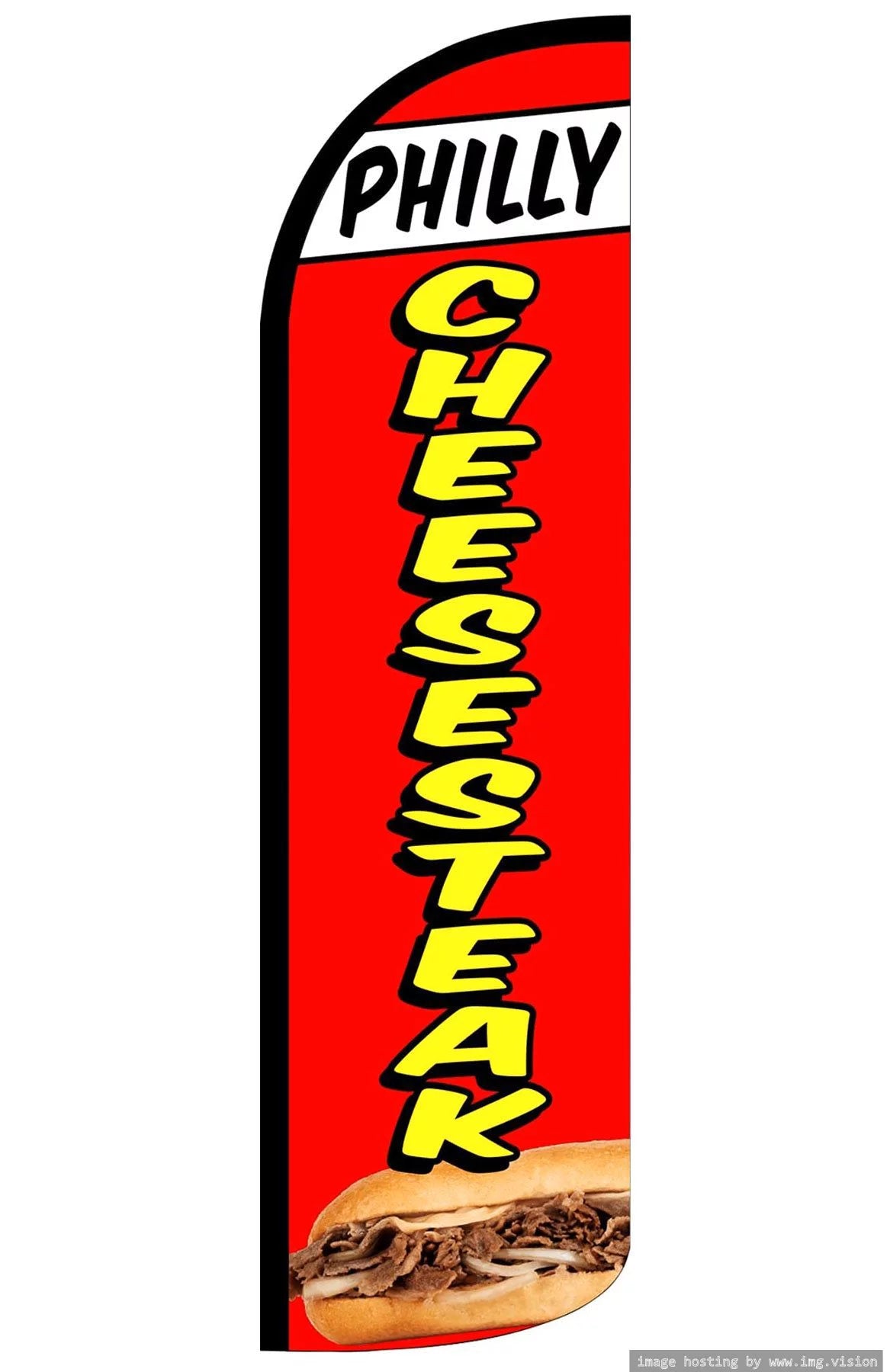 Philly Cheesesteak Windless Feather Flag F53685