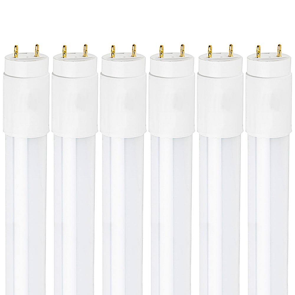 LED 2ft Tube Light 12W, 3000K Soft White, T8 Shape, Shatter Resistant T1126
