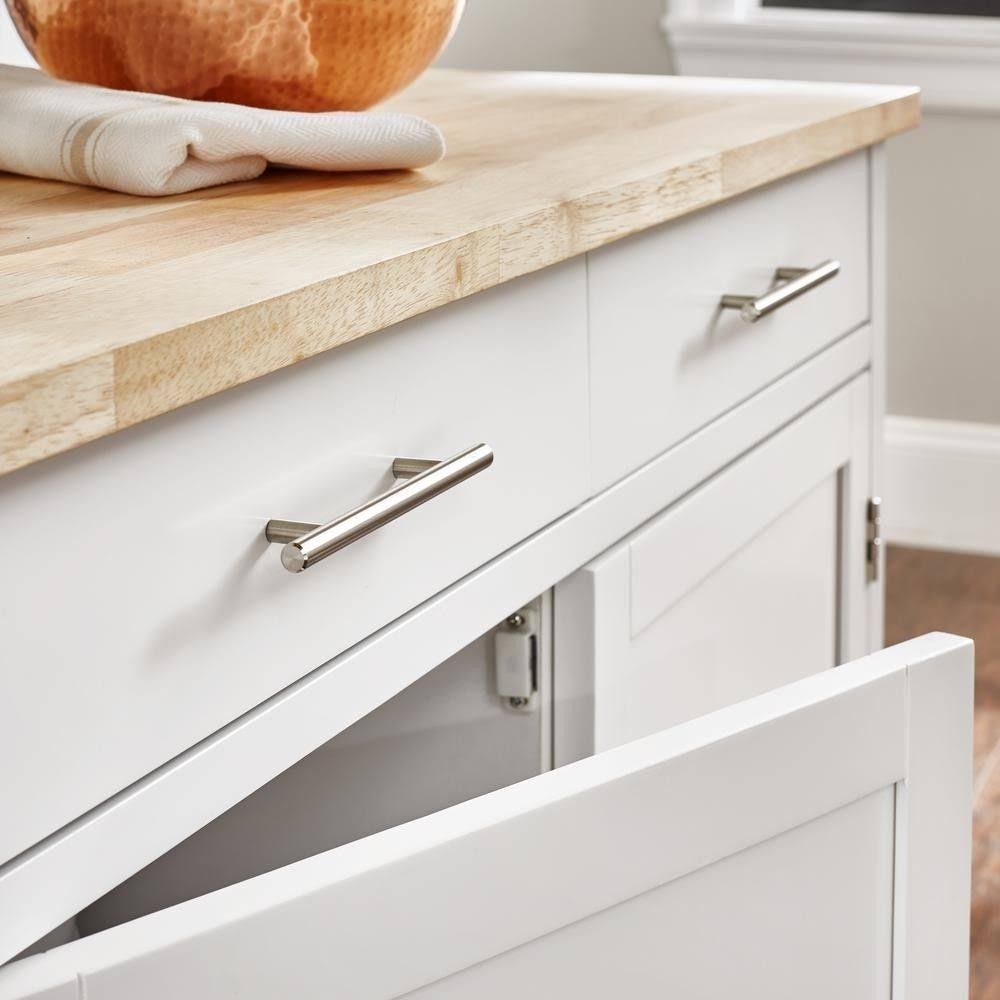 White Kitchen Cart with 2 Drawers T4288