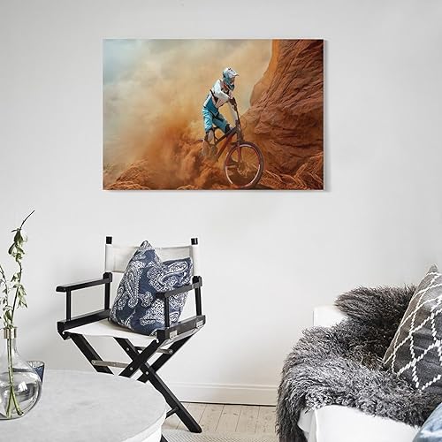 Bike Canvas Wall Art Cyclocross Posters Extreme Sport Canvas Painting D468312